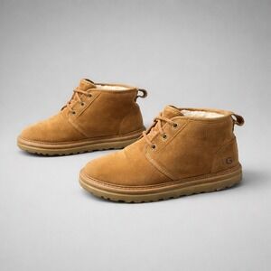 UGG Neumel Chestnut Suede Sheepskin Lined Lace Up Boots 1094269 Womens 9